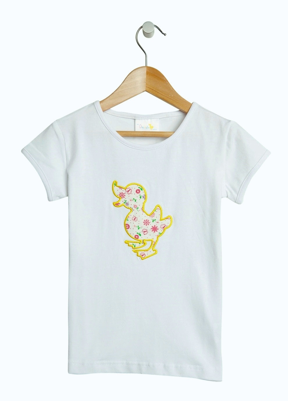 White Girls Tee with Floral Duck
