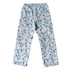 Dinosaur Print Cargo Pants 100% Cotton Canvas Hard Wearing Kids Cargo Pants