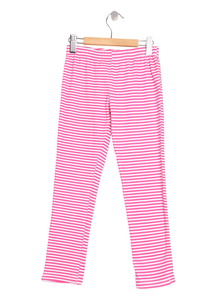 Pink Stripe Girls Leggings
